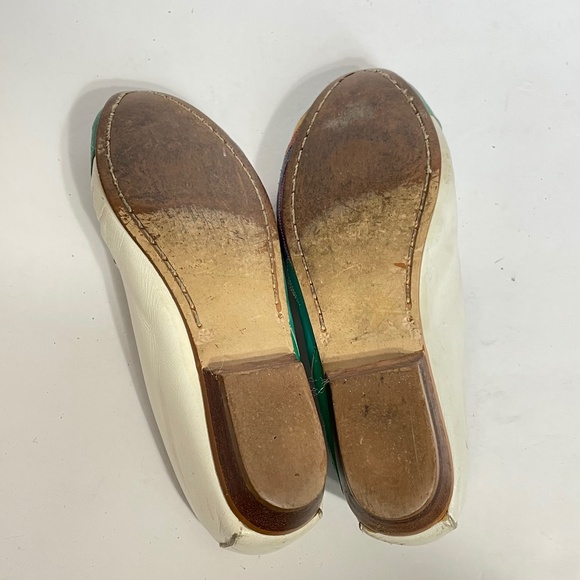 Parrot Loafers 5 Vintage Rainbow Leather Patchwork Green Hokus Pokus Bird - Picture 9 of 13